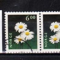 H401 Norwegen Mi. Nr. 1234 - 2er Paar waagerecht - Einheimische Pflanzen; Blumen o <
