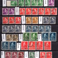 H422 Norwegen Mi. Nr. 397 bis 481y - mehrfach (1x bis 9x) - o <
