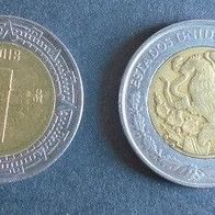 Münze Mexiko: 1 Pesos 2018