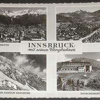 AK/ Ansichtskarte: Innsbruck mit seinen Bergbahnen : 4 Ansichten - Echte Photographie