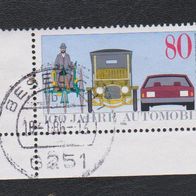 BRD Sondermarke " 100 Jahre Automobil " Michelnr. 1268 o mit Eckrand unten Links