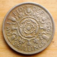 Two Shillings 1955 Grossbritannien