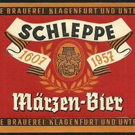 ALT ! Bieretikett Brauerei Schleppe Klagenfurt & Unterbergen Österreich