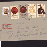DDR 1982 500. Geburtstag von Martin Luther Klbg. MiNr. 2755 + MiNr. 2754 - 2757 Brief