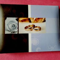 Kleines Walther Fotoalbum-Hochtzeitsfotoalbum Hochzeit-Ringe-braun-grau