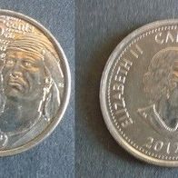 Münze Kanada: 25 Cent 2012 - 200 J. Amerik. - Brit. Krieg - Tecumseh ( Farbmünze )