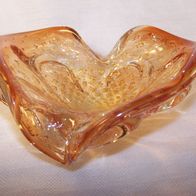 Murano / Cenedese - A. da Ros Glasschale mit goldsilbernen, metallischen Partikeln