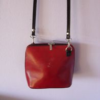 ITL-08 Echt Leder Tasche, Handtasche, Damentasche, Tasche, Schultertasche Rot
