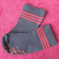 Baby ABS Anti-Rutsch Socken ca. Gr 18 (10 cm) dunkelblau rot geringelt Stopper