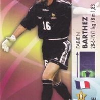 Panini Trading Card zur Fussball WM 2006 Fabien Barthez Nr.6/150 Frankreich