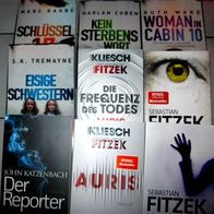 Bücher - Thriller, Krimis, Romane - je 2,50 € - Set F