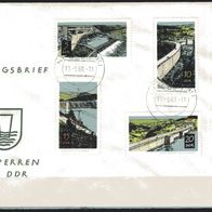 DDR 1968 Nach 1945 erbaute Talsperren MiNr. 1400 - 1403 FDC gestempelt