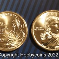 USA : 1 $ Indianer Native American Dollar Sacagawea Ely Parker 2022 D