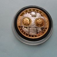 MONACO 2002 zur Euro Einführung Gold / Silber Fürst Rainer