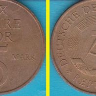 1969 DDR XX Jahre DDR 5 Mark Bronze bankfrisch