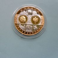 MONACO 2002 zur Euro Einf. Gold / Silber Fürst Rainer III. Zertifikat