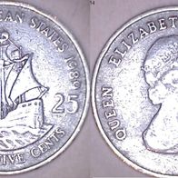 East Caribbean States 25 Cent 1989 (2400)