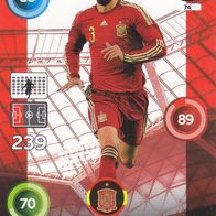 Panini Trading Card Fussball EM 2016 Gerard Pique aus Spanien Nr.74