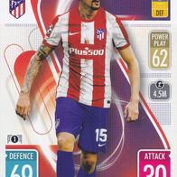 Atletico Madrid Topps Trading Card Champions League 2021 Stefan Savic Nr.193