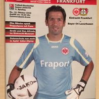 Stadionheft Nr. 4 2008/2009 / Eintracht Frankfurt - Bayer 04 Leverkusen . Nikolov