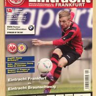 Stadionheft 2011/2012 / Eintracht Frankfurt - Eintracht Braunschweig . Arena Zeitung
