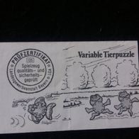 Ü - Ei Beipackzettel 1992 Variable Tierpuzzle 660 124
