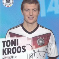 DFB Rewe Plastik Sammelkarte WM 2014 Toni Kroos Nr.14/34