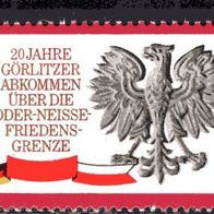 DDR 1970 20. Jahrestag des Görlitzer Abkommens MiNr. 1591 postfrisch