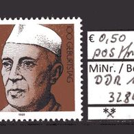 DDR 1989 100. Geburtstag von Jawaharlal Nehru MiNr. 3284 postfrisch