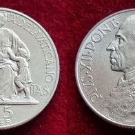 14713(6) 5 Lire (Vatikan) 1948 in UNC .................. von * * * Berlin-coins * * *