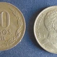 Münze Chile: 10 Pesos 1994