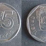 Münze Brasilien: 25 Centavos 1995 - VZ