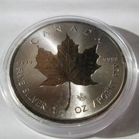 Maple Leaf 2018 incuse, 1 oz 9999 Silber, 5 Dollars, gekapselt