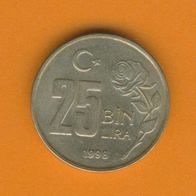 Türkei 25 Bin Lira 1998