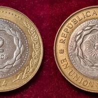 15380(2) 2 Pesos (Argentinien) 2014 in unc- ........... von * * * Berlin-coins * * *