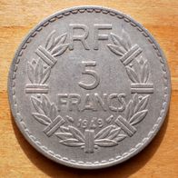 5 Francs 1949 Frankreich