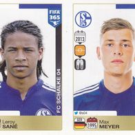 2x Schalke 04 Panini Fifa 365 Sammelbild 2016 P25 Leroy Sane P26 Max Meyer