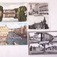 4 AK - 2x Düsseldorf, 1x Gelsenkirchen, u. 1x Bochum, gelaufen zwischen 1959 u. 1966