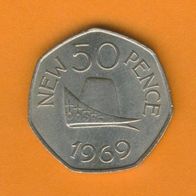 Guernsey 50 New Pence 1969, Top-Erhaltung