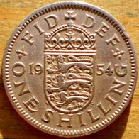 One Shilling 1954 England