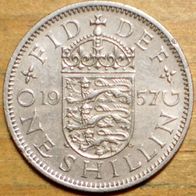 One Shilling 1957 England