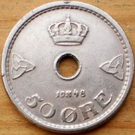 50 Öre 1948 Norwegen