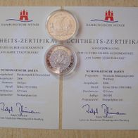 10 Euro Gedenkmünze mit Sonderprägung 2006 - 650 Jahre Städtehanse - Silber mit Zerti