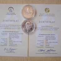 10 Euro Gedenkmünze mit Sonderprägung 2008 - Max Planck - Silber mit Zertifikat