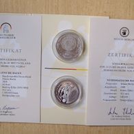 10 Euro Gedenkmünze + Sonderprägung 2008 - Himmelsscheibe Nebra - Silber + Zertifikat