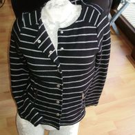 Street one Blazer Jacke schwarz weiß Drücker 34 = S wie neu