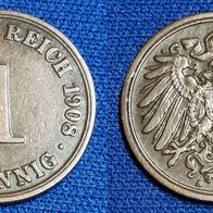 1419(4) 1 Pfennig (Kaiserreich) 1908/ A in ss .......... von * * * Berlin-coins * * *