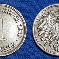 1444(4) 1 Pfennig (Kaiserreich) 1912/ D in ss-vz ..... von * * * Berlin-coins * * *