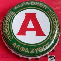 A Alfa Beer Brauerei Bier Kronkorken aus Athen in Griechenland Kronenkorken