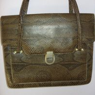 Vintage, Damentasche, Handtasche, Henkeltasche, Leder Braun Handbag Shabby, VIN-7993